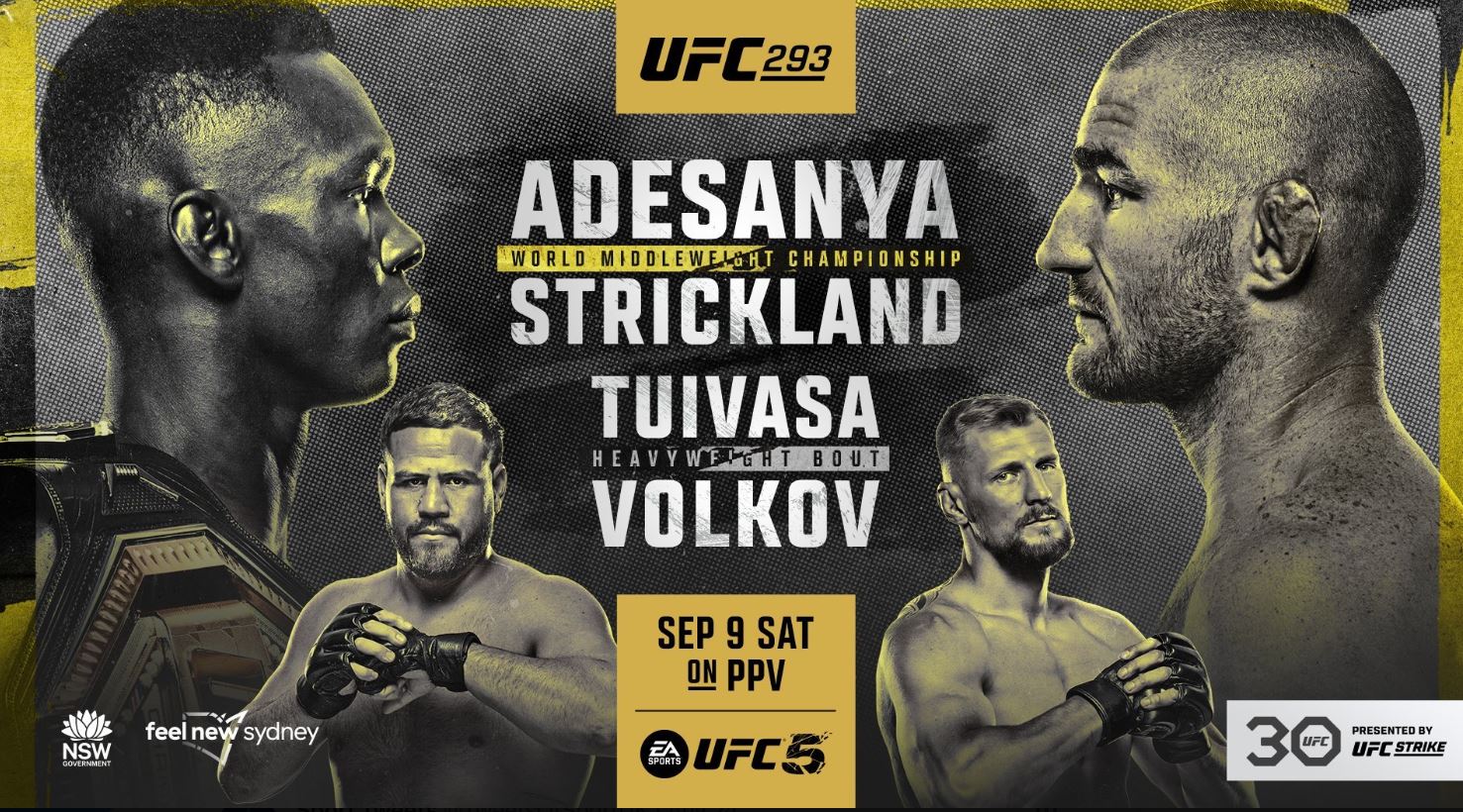 UFC 293, Israel Adesanya, Sean Strickland, Resultados, Adesanya vs.Strickland, UFC, Tai Tuivasa