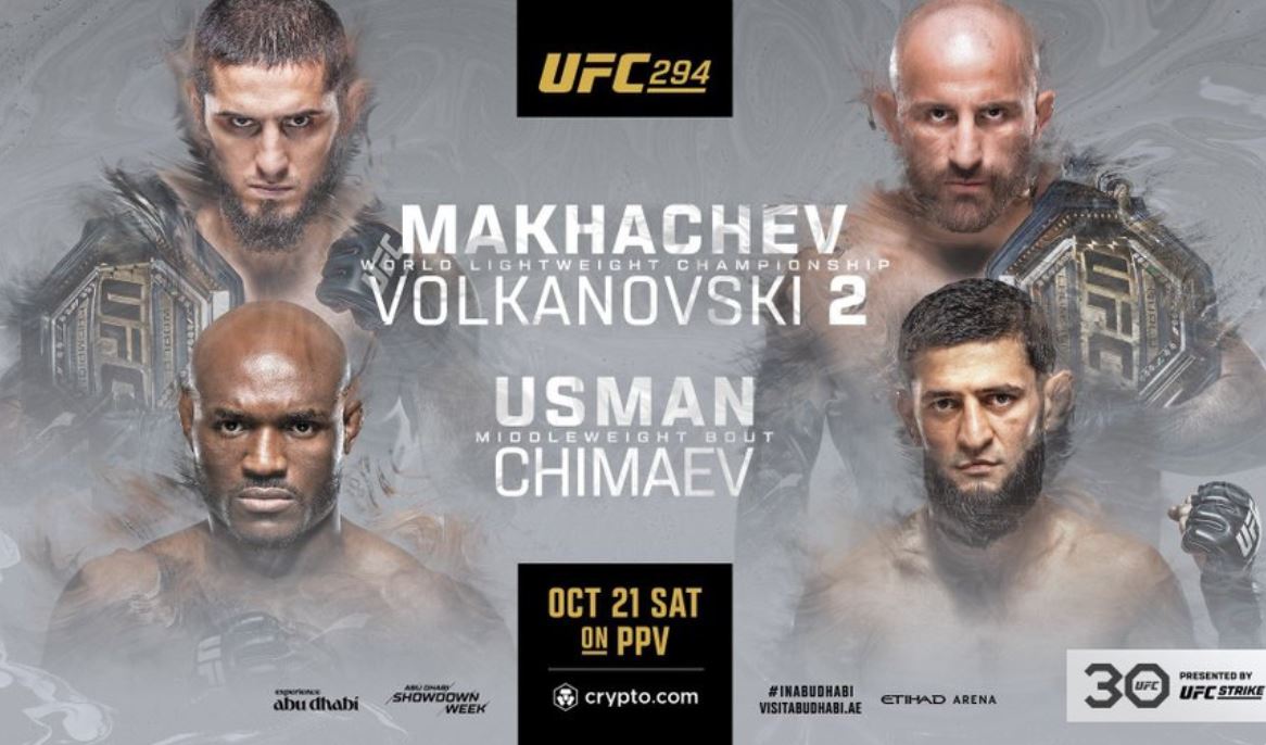 UFC 294, Islam Makhachev, Alexander Volkanovski, Khamzat Chimaev, Kamaru Usman, UFC, Resultados