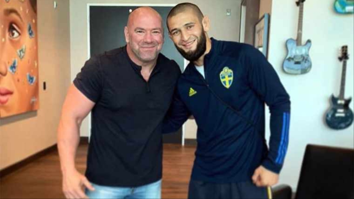 Dana White y Khamzat Chimaev