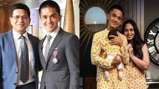 Sunil Chhetri quiere dar ejemplo a su hijo, Dhruv, que nació el pasado agosto, tal como lo hizo su padre, Kharga Chetri, para él. 