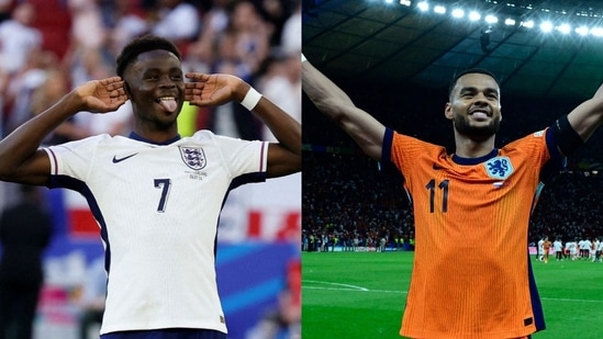 Bukayo Saka y Cody Gakpo han sido los jugadores más destacados de Inglaterra y Holanda respectivamente en esta Eurocopa. (AFP Images)