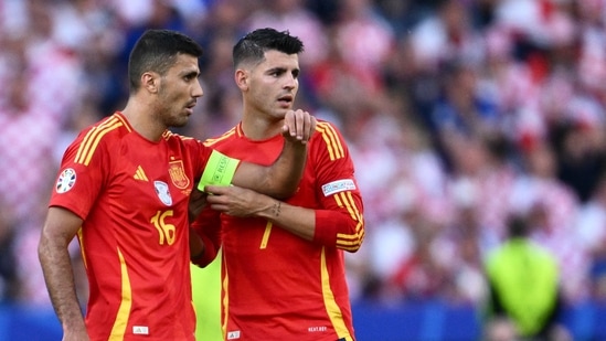 La UEFA acusa a la dupla española Rodri-Morata (AFP)