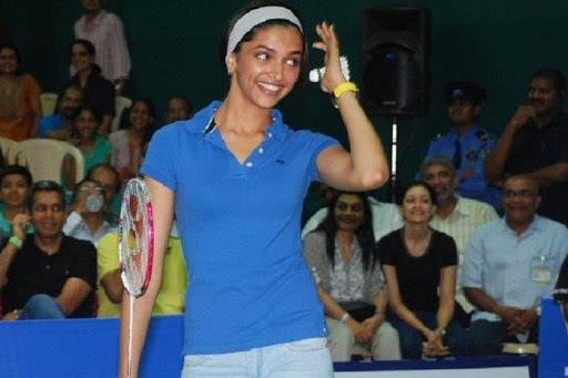 Deepika Padukone en la cancha de bádminton