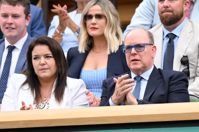 El Príncipe Alberto de Mónaco en Wimbledon 2024(X)