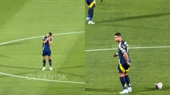 Cristiano Ronaldo hace gestos obscenos a compañeros del Al Nassr (Imagen X)