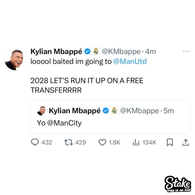 Mbappé se burla del Manchester City.