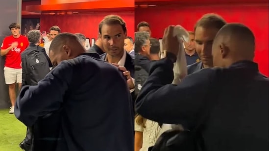 Kylian Mbappé se reunió con Rafael Nadal después del choque Mallorca vs Real Madrid. (X Imágenes)