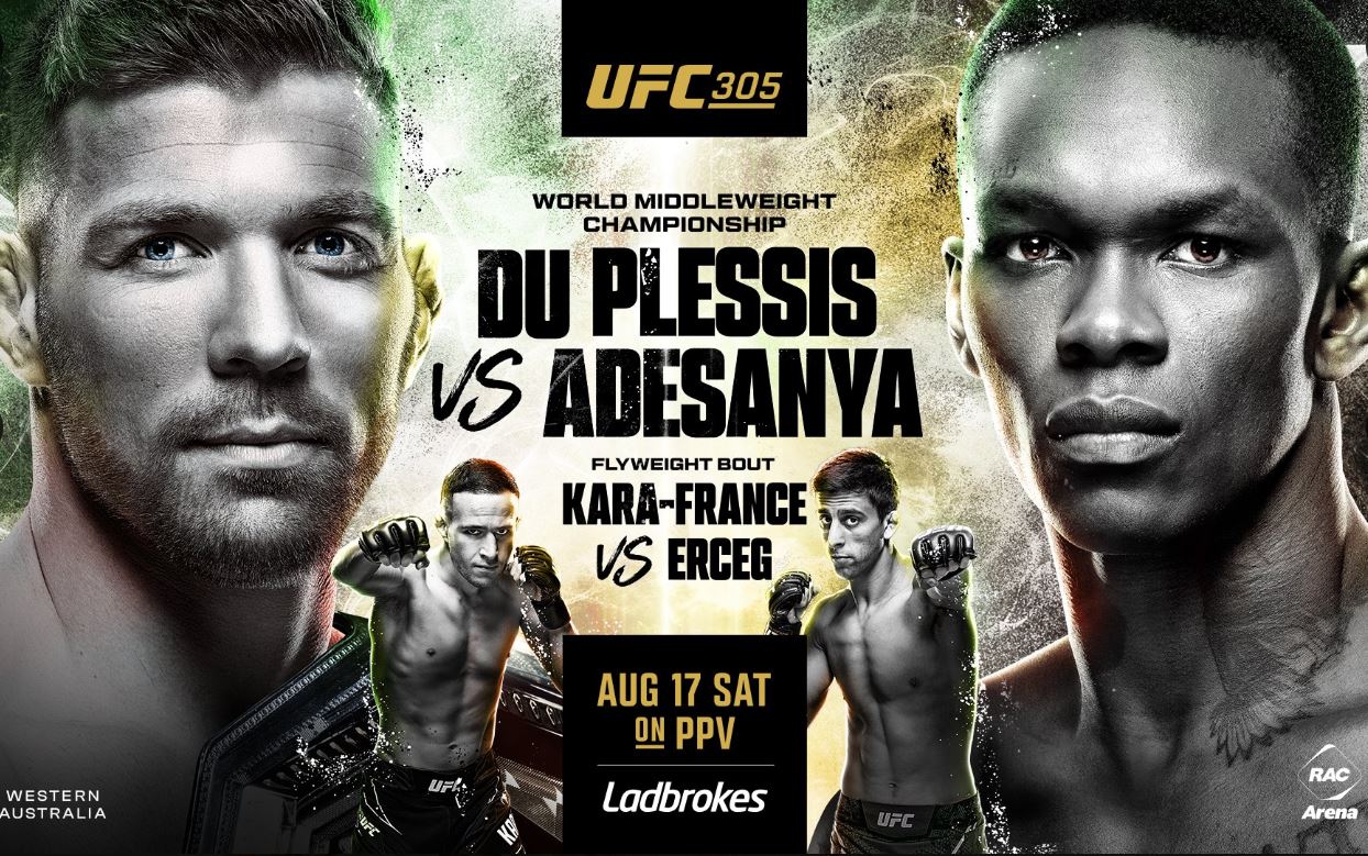 UFC 305, Dricus Du Plessis, Israel Adesanya, UFC, Resultados