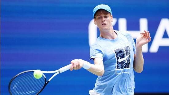 Jannik Sinner durante una sesión de práctica antes del inicio del US Open 2024. (Getty Images)