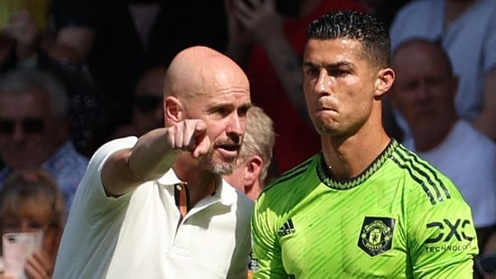 Cristiano Ronaldo tuvo desacuerdos con Erik ten Hag durante su etapa en el Manchester United. (AFP)