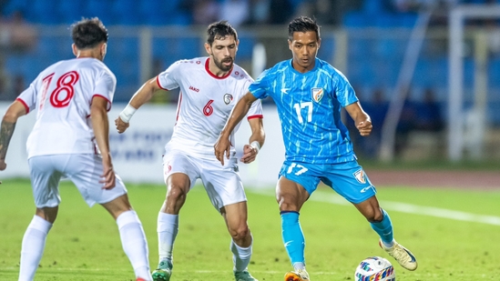 Imagen del partido de India contra Siria (X/IndianFootball)