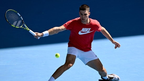 Carlos Alcaraz llega al Open de Australia como número tres del mundo.(AFP)