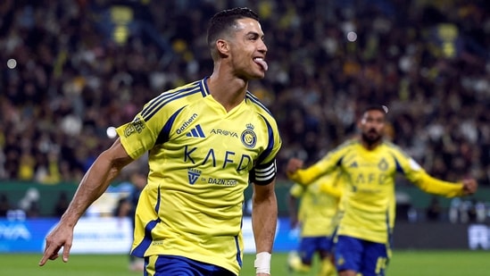 Cristiano Ronaldo del Al Nassr celebra un gol.(REUTERS)