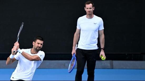 Novak Djokovic anunció en noviembre del año pasado que su ex competidor Andy Murray lo entrenaría antes del Abierto de Australia. (AFP)