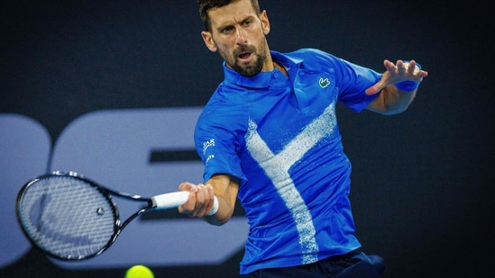 El serbio Novak Djokovic en acción (AFP)